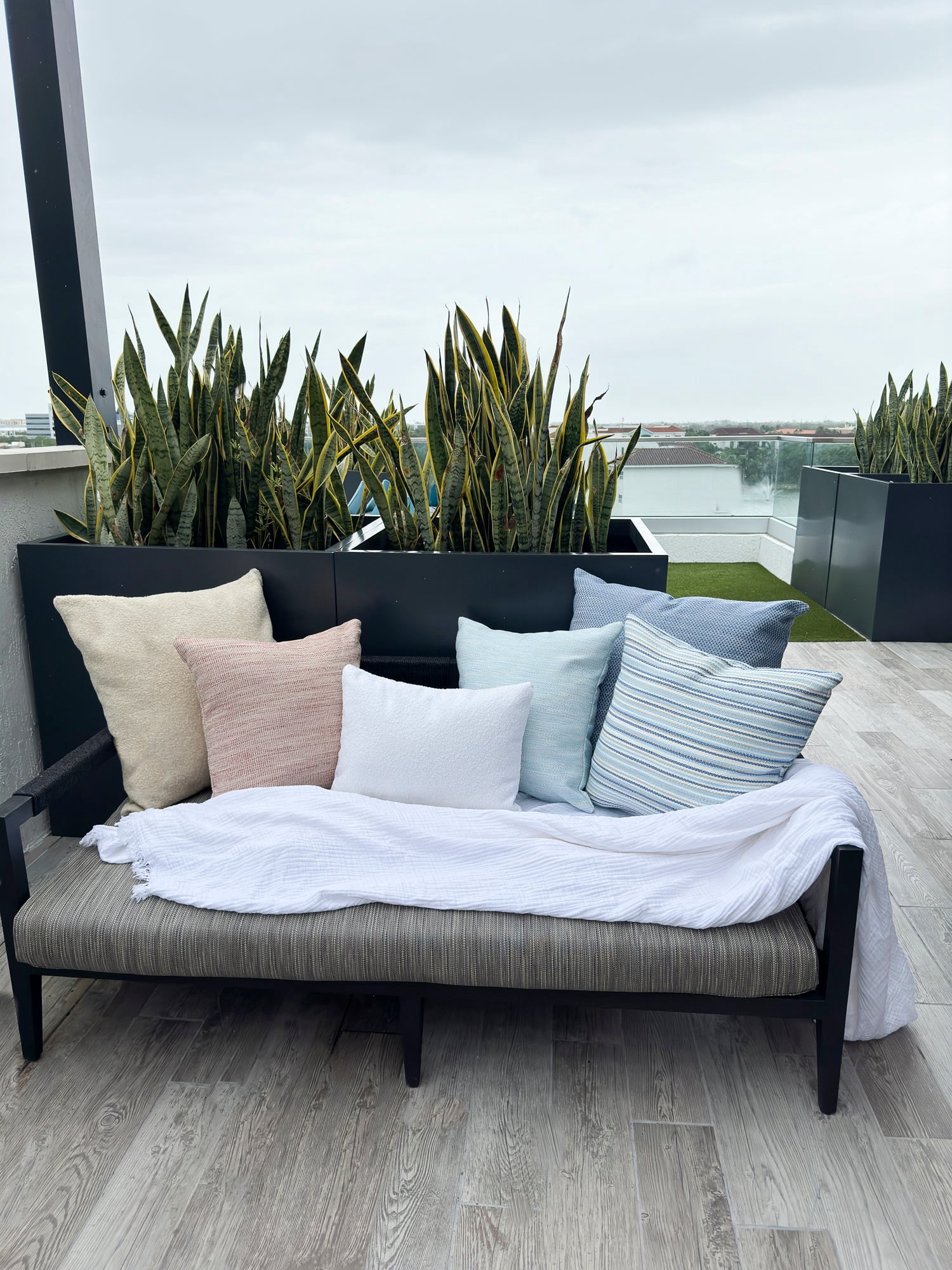 Beige Boucle 24x24 Indoor Outdoor Pillow Default Title