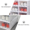 thumbnail image 2 of Niceauty 6Pcs Foldable White Shoes Organizer Storage Box with Clamshell Design, 2 of 4