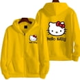 thumbnail image 2 of Chaqueta con capucha y cremallera de Hello Kitty rosa para mujer, sudadera informal de primavera y otoño para hombre, ropa de gran tamaño con dibujos animados de Anime para parejas, 2 of 3