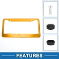 thumbnail image 4 of Unique Bargains Aluminium Alloy License Plate Holder Durable Mirror Polished License Plate Holder Gold Tone, 4 of 6