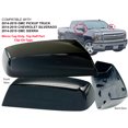 thumbnail image 2 of APA Replacement for Exterior Rear View Mirror Cover Cap Glossy Black Paint to Match 2014 - 2019 SILVERADO SIERRA Pair Right and Left 22919758 22919757, 2 of 9
