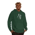 thumbnail image 3 of Effete Feline Claw Marks Scratch Unisex Hooded Sweatshirt, 3 of 4