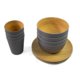 thumbnail image 2 of Set de comedor Kole Imports BAMBOOSET4GY de melamina con bambú gris, 2 of 6
