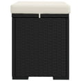 thumbnail image 5 of vidaXL Ottomans with Cushions 2 pcs Black 40x30x40 cm Poly Rattan, 5 of 5