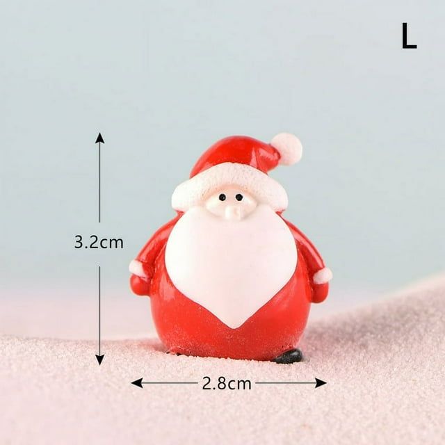 Christmas Snowman Santa Claus Trees gift Figurines Fairy Garden Miniatures Craft