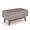 Distressed Grey Taupe, variant on Owen 36 inch Wide Mid-Century Modern Small Rectangular Storage Ottoman in Distressed Saddle Brown Vegan Leather