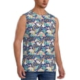 thumbnail image 2 of Fotbe Men's Tropical Sloth Print Men's Sleeveless Muscle Tank Tops Casual T-Shirts for Gym Workout Beach-Medium, 2 of 8