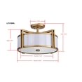 thumbnail image 5 of Safavieh Lighting Collection Orb Antique Gold 10.25-inch Semi Flush Ceiling Light, 5 of 5