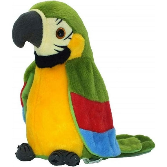 Talking Parrot No Matter What You Say Will Repeat What You Say Funny Learning Good Helper Bring You Happiness!Parrot Toys! Speaking Parrot.Talking Bird.Multifunctional Electric Plush Parrot Speaking