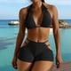 thumbnail image 1 of Tankini de cintura alta para mujer, traje de baño de dos piezas con escote en V profundo, tankinis, trajes de baño de dos piezas para mujer, trajes de baño para mujer, tankinis para mujer, 1 of 9