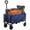Blue, variant on Blazezo Foldable Wagon Cart with Wheels, 330 lbs Heavy Duty Collapsible Trolley, Portable Folding Cart with Adjustable Handle for Camping Garden Beach Shopping