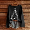 thumbnail image 2 of Christmas Sweaters Women Xmas Snowman Snowflake Graphic Long Sleeve Knit Shirts Fall Winter Casual Loose Fit Blouses, 2 of 3
