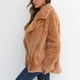 thumbnail image 1 of Chaqueta de Felpa, Abrigo de Vellón de Invierno Puro Color Informal Para de Compras, 1 of 6