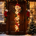 thumbnail image 5 of Light-Up Glowing Christmas Door Hanger, Christmas Warm Light Hanger, Holiday Front Door Ornament, 5 of 5