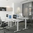 thumbnail image 5 of 60'' x 30'' Dual Motor Electric Adjustable Height Desk (cloud white Top + white Frame), 5 of 7
