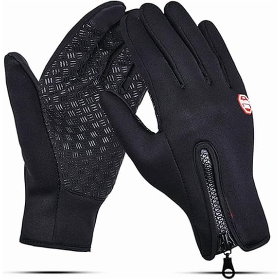 Ultimate Waterproof & Windproof Thermal Gloves, Winter Glovess for Men & Women, Warm Thermal Touchscreen Running（Black,S）