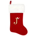 thumbnail image 1 of SUTENGDA 20 Inches Monogram Christmas Stockings Red Velvet with White Super Soft Plush Cuff Embroidered Xmas Stockings Classic Personalized Stocking Decorations for Family Holiday Season, 1 of 5