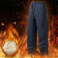 thumbnail image 4 of Men's Winter Lined Casual Trousers for Daily Relaxed Wear Comfortable Loose Fit Design Ideal Cold Weather Outdoor Activities Casual Pants Elastic Waist Straight Work Pants for Men, 4 of 6