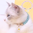 thumbnail image 3 of Exquisite Pet Collar - Fake Pearl Sunflower Decor - Cat and Dog Necklace Jewelry, 3 of 8