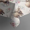 thumbnail image 4 of Beige Highland Cow Flower Pattern Rectangle Tablecloth 60"x102",Waterproof Polyester Rectangle Table Cloth, Wipeable Spillproof Polyester Tablecloth for Dining, Camping, Indoor and Outdoor, 4 of 6