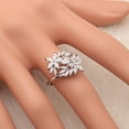 thumbnail image 5 of Shai Lynn Engagement Ring Marquise Flower Silver Cz Womens Ginger Lyne Collection, 5 of 5