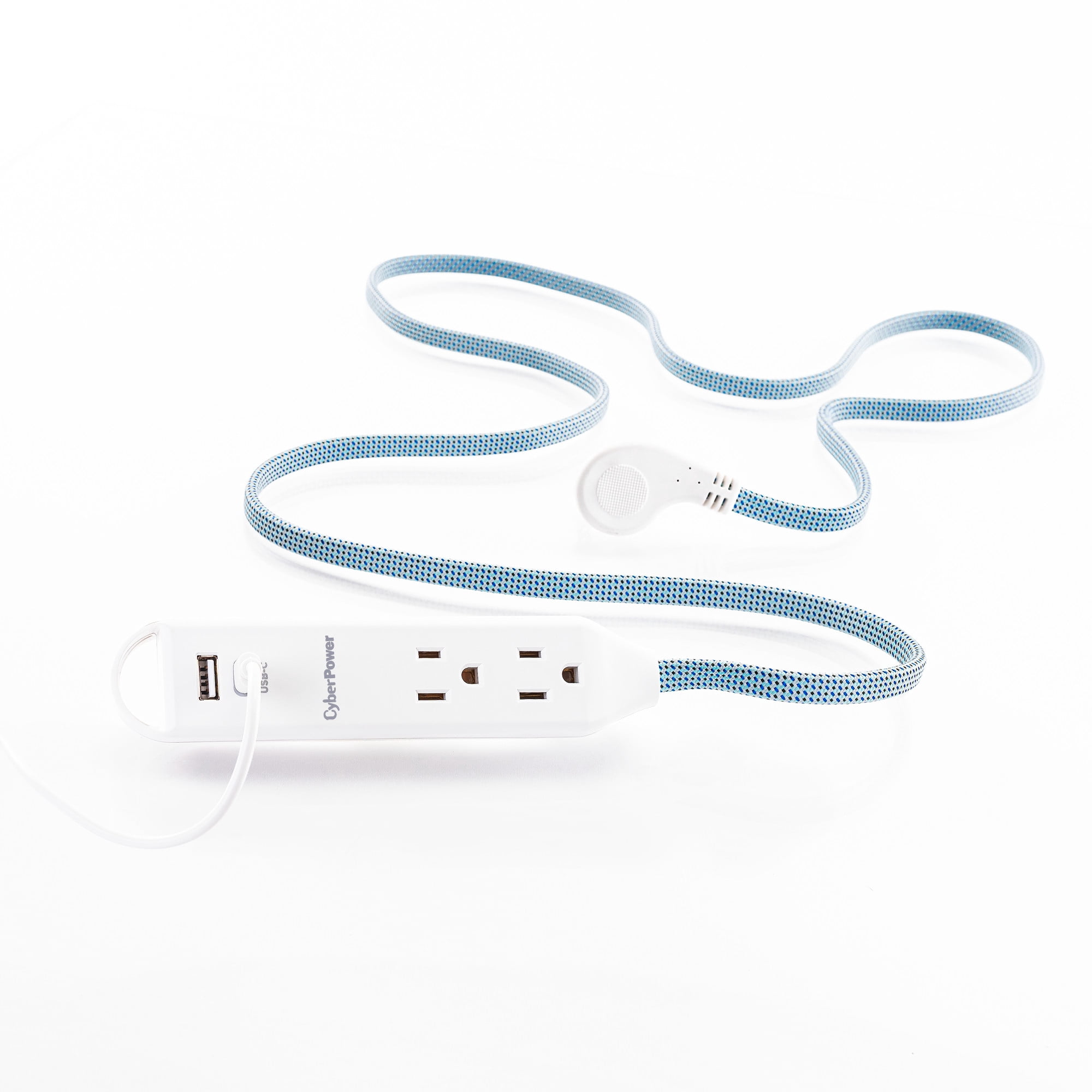 CyberPower GC305UCB - 400 Joule White Surge Protector, 1 USB-A Port, 1 USB-C Port, 3 Outlets, 5 ft Cord