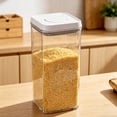 thumbnail image 1 of Transparent Airtight Kitchen Storage Jar, Pressed Storage Box, Food Storage Container for Grains, Snacks, Dried Goods, Pantry Organization, Stackable Storage Box for Kitchen Cabinets, 1 of 6