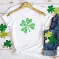 thumbnail image 2 of Timegard Haut de la Saint-Patrick pour Femmes Manches Courtes Graphique Cœur Confortable T-Shirt Décontracté, 2 of 6