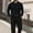 492#Dark Gray, variant on Men's Corduroy Pullover Polo Shirt Long Sleeve Slim Fit Business Casual Golf Top