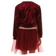 thumbnail image 3 of Little Girls Classy 3 Pieces Skirt Set Jacket Tank Top Skirt Easter Holiday Party Set SZ 4-14 Burgundy 4 (2J1K5S1), 3 of 3