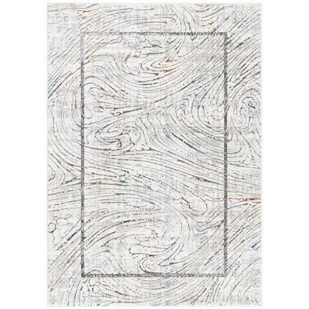 SAFAVIEH Sonoma Claud Abstract Area Rug Ivory/Grey 4 5 x 6 5