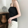 thumbnail image 4 of Spaghetti Strap Tank Camisole Top Crop Tank Top for Sports Yoga Sleeping Sexy Solid Double Spaghetti Straps Knitted Camisole, 4 of 7