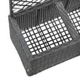 thumbnail image 6 of vidaXL Planter Flower Box Trellis Patio Raised Bed with Rattan Look Solid Wood, 6 of 6
