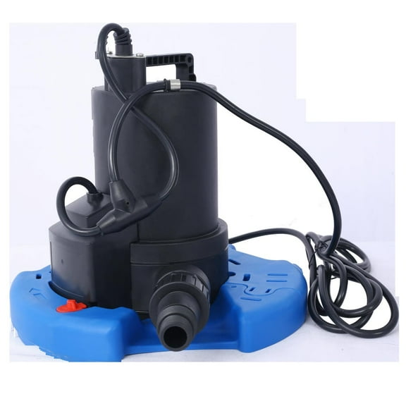 GVN 1/4 Hp Automatic Swimming Pool Cover Pump 120 V Submersible With 3/4 Check Valve Adapter1850 Gph Water Removal For Pool, Hot Tubs, Rooftops, Water Beds And More