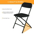 thumbnail image 6 of Zimtown 6 Pack Black Plastic Folding Chair for Wedding Party Picnic, Conference, Stackable Chairs, 6 of 7