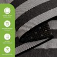 thumbnail image 2 of Matace Black & Grey Stripes [2 Piece] Kitchen Rugs SET - Quick Absorbent Mat, Machine Washable, Perfect for Stove, Sink, Laundry Room, Workshop, 2 of 7
