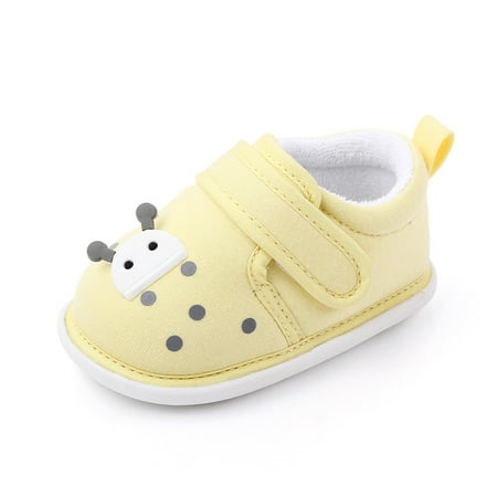 

QIANGONG Toddler Shoes Boys Girls Sneakers Baby Baby Autumn Winter Cute Animal Walking Shoes Casual Shoes (Color: Yellow Size: 4.5 )