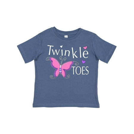 

Inktastic Twinkle Toes Pretty Butterfly Gift Toddler Toddler Girl T-Shirt