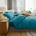 thumbnail image 4 of Housse de Couette Taille Complète Ensembles de Literie Style Simple Microfibre Lavée Respirante, 4 of 9