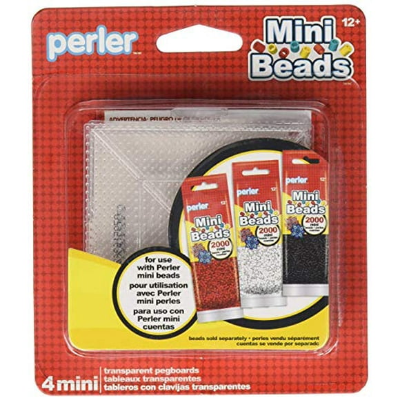 Perler Mini Beads Square Mini Pegboard Set 4 pcs
