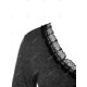 thumbnail image 3 of Más el tamaño del ajuste del cordón del panel del lazo de manga larga T curvo Rosegal Mangas largas de talla grande, 3 of 5