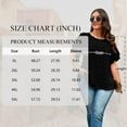 thumbnail image 4 of LANREMON Plus Size Tops Summer Swiss Dot Tops for Women Black Crew Neck Double Layered Sleeves Loose Fit Flowy Blouses 3XL, 4 of 6