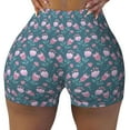 thumbnail image 2 of Haiem Tulips Flowers No Front Seam Biker Shorts for Women Yoga Workout Gym Bike Shorts with Tummy Control Moisture-Wicking-XX-Large, 2 of 9
