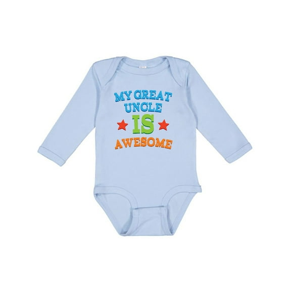 Inktastic My Great Uncle is Awesome Boys or Girls Long Sleeve Baby Bodysuit