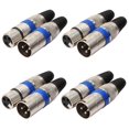 thumbnail image 2 of 8 Uds 4 macho 4 hembra XLR enchufe de 3 pines para accesorios de línea de Audio de micrófono DIY, 2 of 9