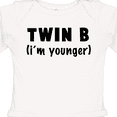 thumbnail image 4 of Inktastic Twin B (i'm Younger) Boys or Girls Long Sleeve Baby Bodysuit, 4 of 5