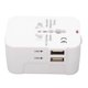 thumbnail image 3 of Power Adapter Socket, Universal Travel Outlet 5V 2.1A USB Ports Flame Retardant 100-240VAC With Fuse For Outdoor Camping ANGGREK AC1013, 3 of 8