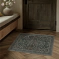 thumbnail image 2 of BERTHMEER 2'x3' Small Area Rugs for Doorway Bedroom Entryway Kitchen Dorm Entrance Vintage Floral Non Slip Washable Oriental Traditional Rugs,Deep Green, 2 of 6