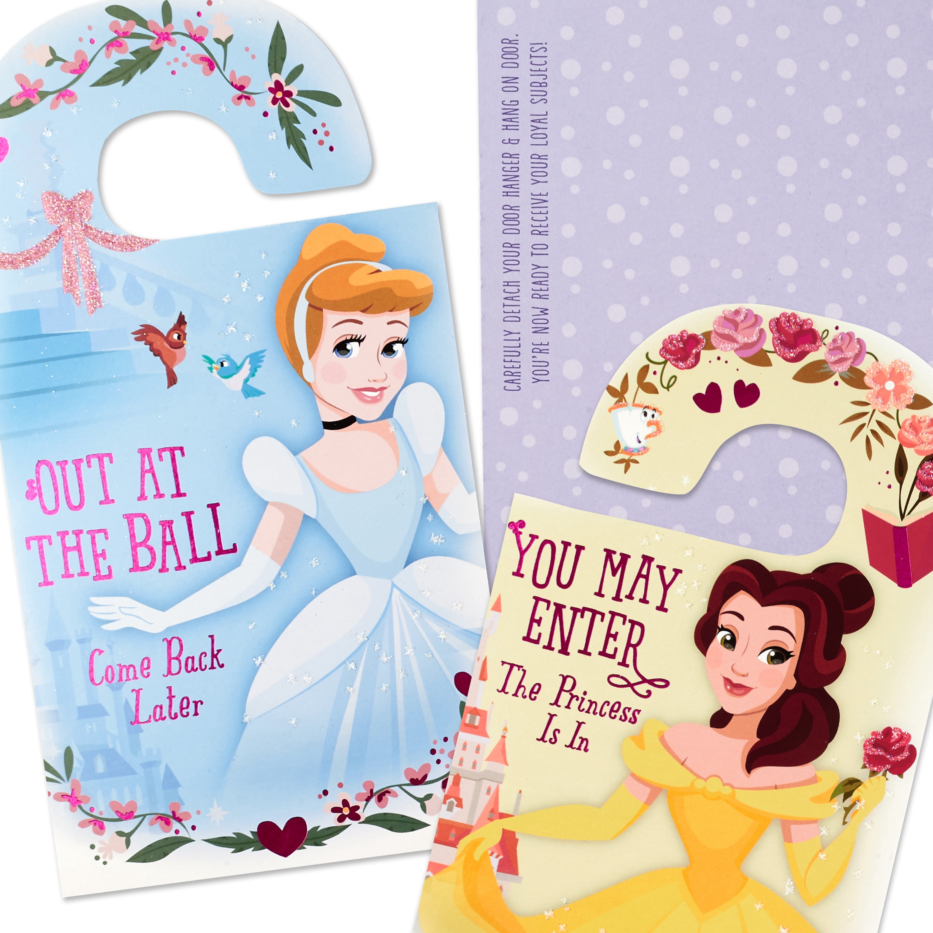 Hallmark Disney Princess Birthday Greeting Card with Door Hanger for Girl (All-About-You Day)