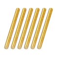 thumbnail image 1 of Uxcell 6Pack M6x70mm Fully Threaded Rod, Brass Right Hand All Thread Screw Studs for Furniture Assembly Fastening, 1mm Pitch, 1 of 6